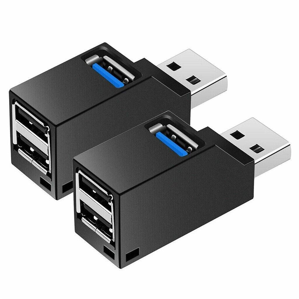 2 Pcs 3 Port USB 3.0 Hub Portable High Speed Splitter Box for PC Notebook Laptop